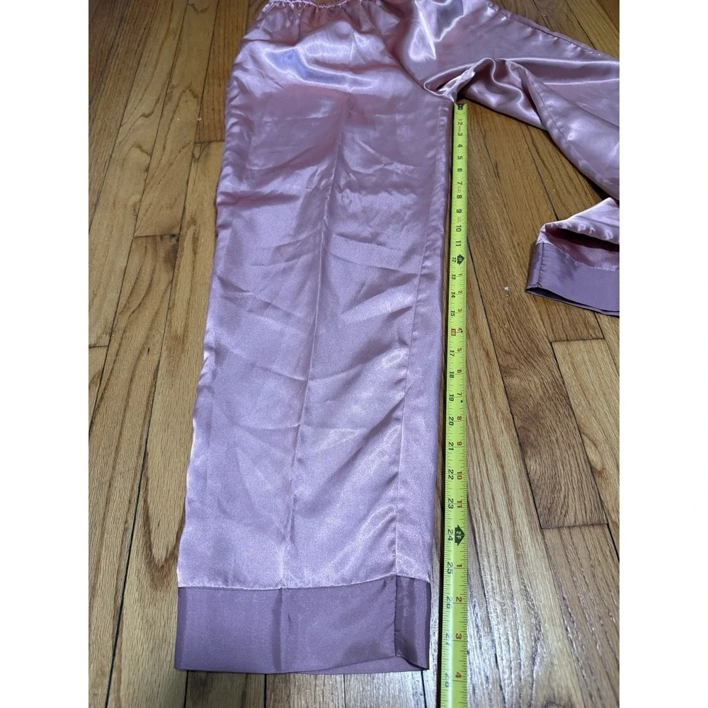 Victoria's Secret Gold Label NWT Vintage Pink Satin Pajama Lounge Set